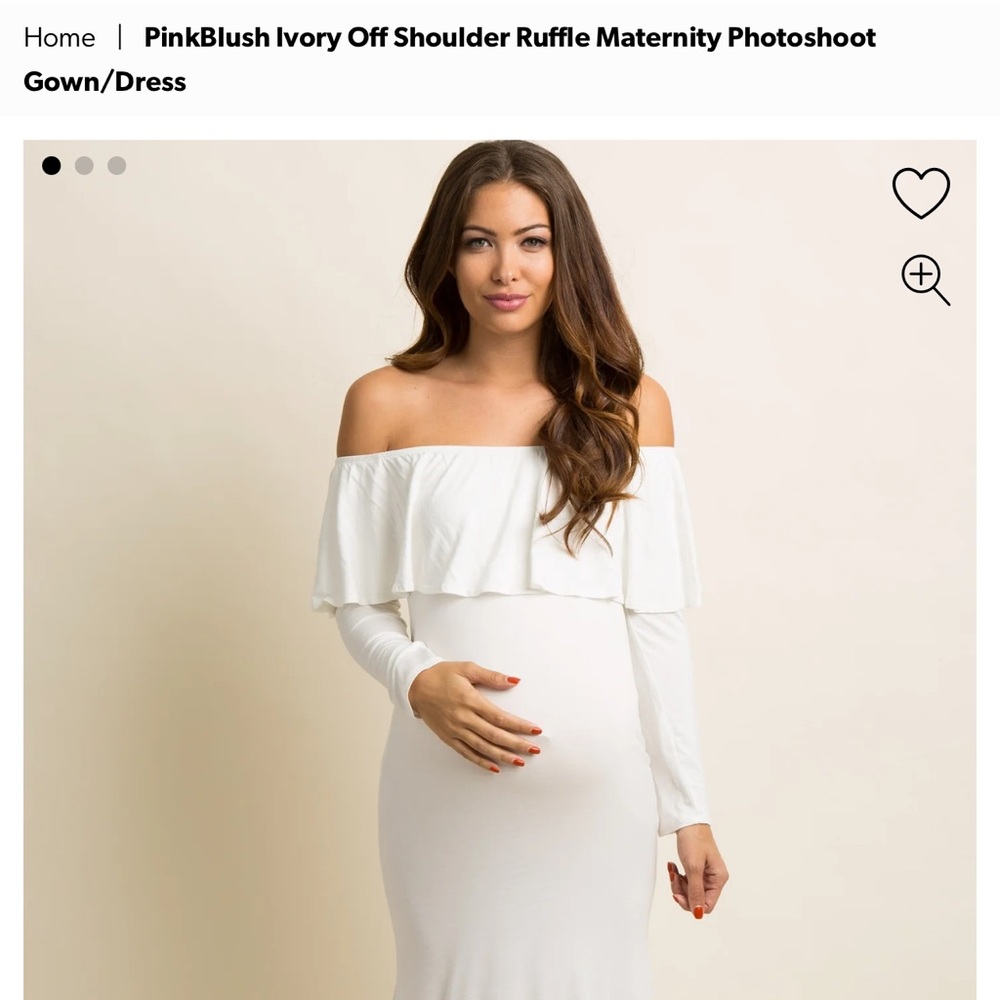 Pinkblush Ivory Maternity Photoshoot Dress